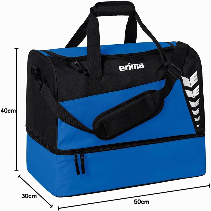 Erima Unisex Six Wings Sporttasche mit Bodenfach L New Royal/Schwarz, L New Royal/Schwarz