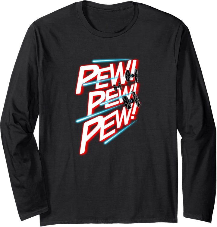 Star Wars TIE Fighter Pew Pew Pew Langarmshirt