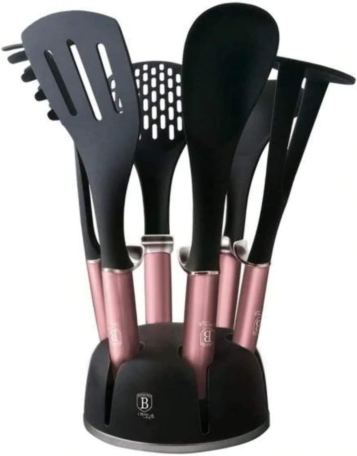 Berlinger Haus pcs Kitchen Tool 7 Stück Küchenwerkzeug Set, I-Rose Edition BH/6244 pink, 18/8 Edelst