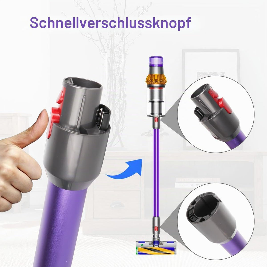 Verlängerungsrohr für Dyson V11 V15 V10 V8 V7 Stabstaubsauger, Ersatz Teleskoprohr Schnellspanner Ve