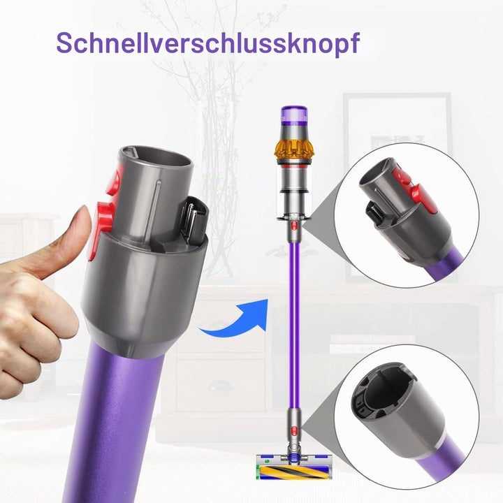 Verlängerungsrohr für Dyson V11 V15 V10 V8 V7 Stabstaubsauger, Ersatz Teleskoprohr Schnellspanner Ve