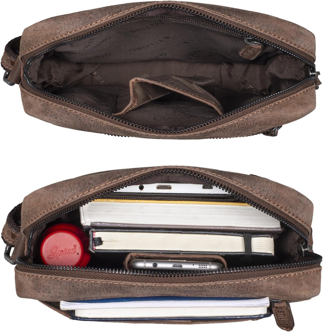 STILORD 'Fox' Herrentasche Leder Vintage Messenger Bag Männer Handtasche klein für 10,1 bis 10,5 Zol