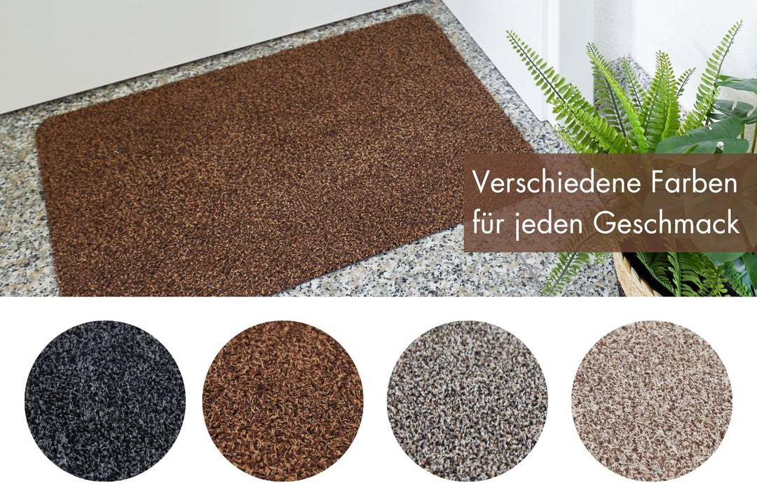 andiamo Fussmatte innen Samson – waschbare Baumwoll-Schmutzfangmatte - rutschfest, saugstark &amp; hochw