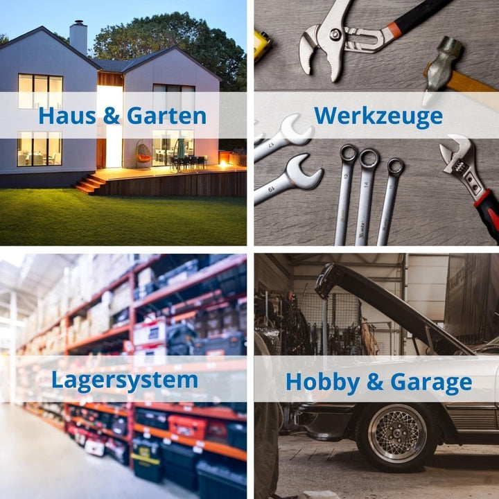 DIE BOX FABRIK Robuster Eurobehälter mit Tragegriff & Scharnierdeckel | Stapelbarer Kunststoffkoffer