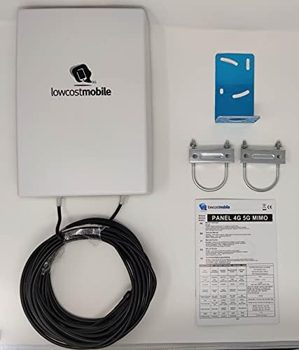 LowcostMobile PAN5G-MIMO-2021 700/800/900/1800/2100/2600/3500 MHz 2 x 5m schwarz Antenne 4G 5G SMA K