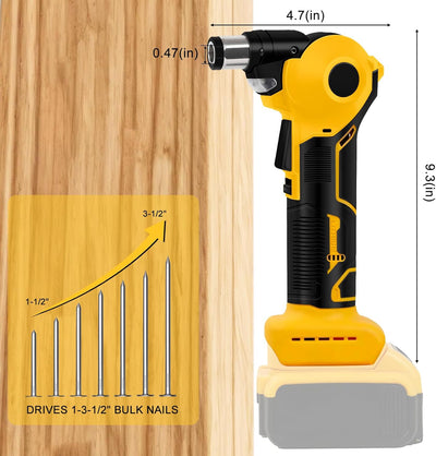 Akku Automatik Hammer kompatibel mit Dewalt 20V Akku, Elektro Nagel Hammer mit verstellbarem 3-Posit