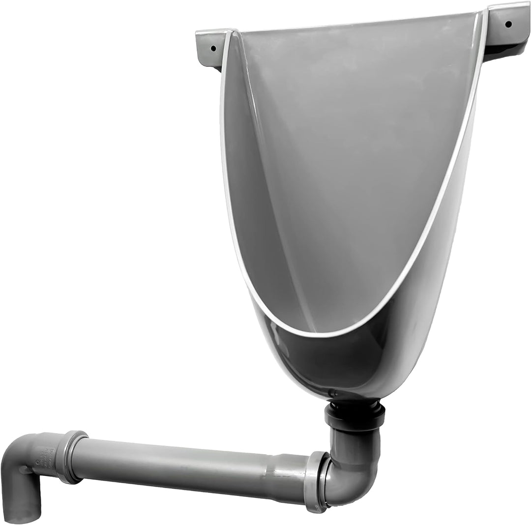 Agande Urinal Urinalbecken Pissoir Wandurinal Wandpissoir Kunststoff PVC, einfach und wasserlos mit