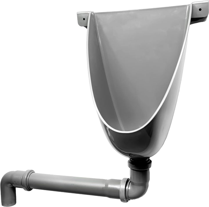 Agande Urinal Urinalbecken Pissoir Wandurinal Wandpissoir Kunststoff PVC, einfach und wasserlos mit