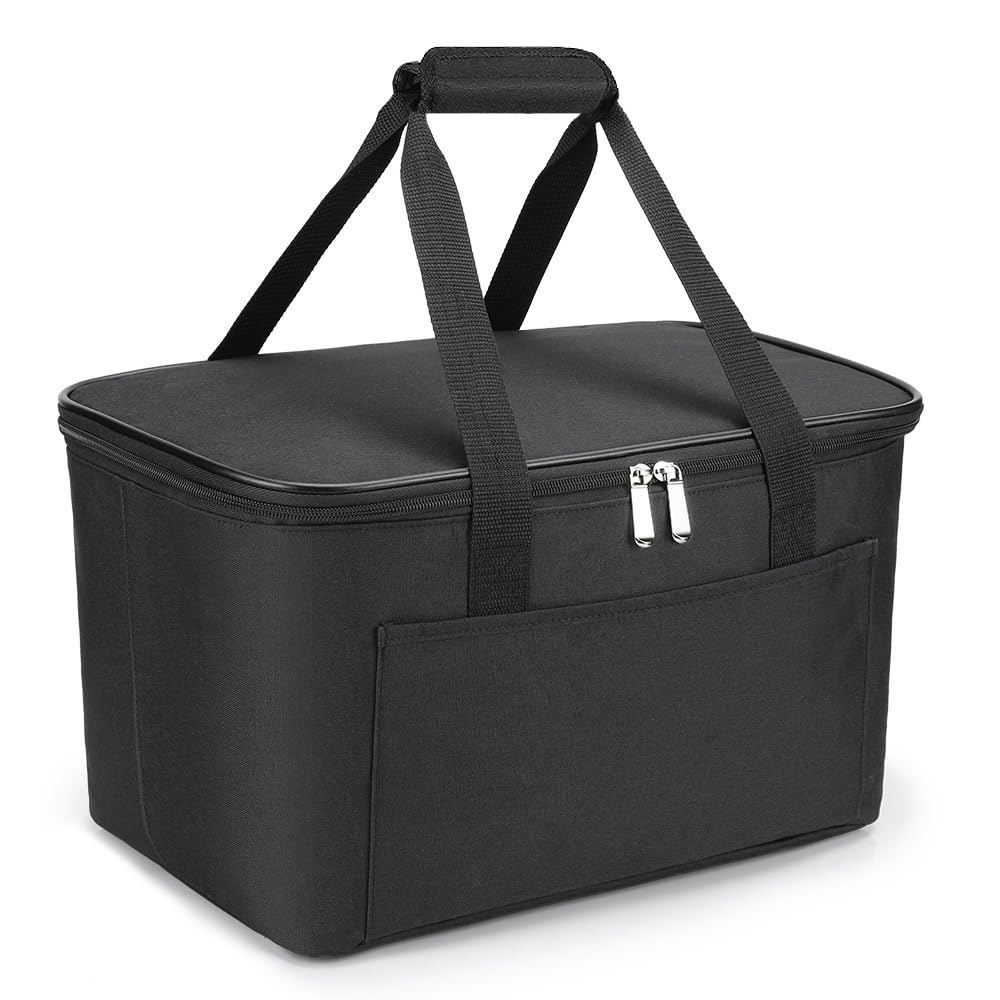 Pynhoklm 25L Kühltasche Einkaufskorb Faltbar Picknicktasche Gross Isoliert Lunchtasche Thermotasche