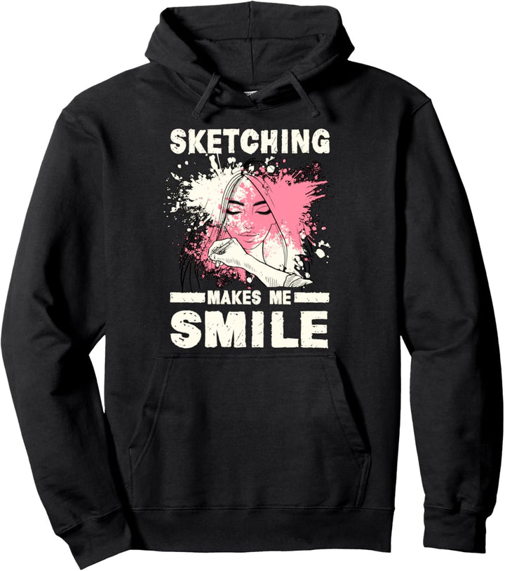 Lächeln Künstler Geschenk Malen Zeichnen Skizzieren Pullover Hoodie