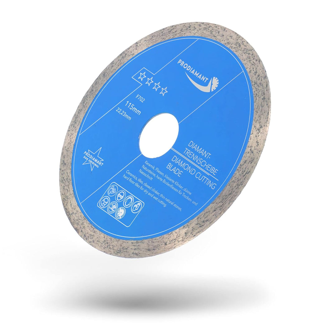 PRODIAMANT Profi Diamant-Trennscheibe Prorim 115 mm x 22,23 mm kein ausbrechen bei glasierten Fliese