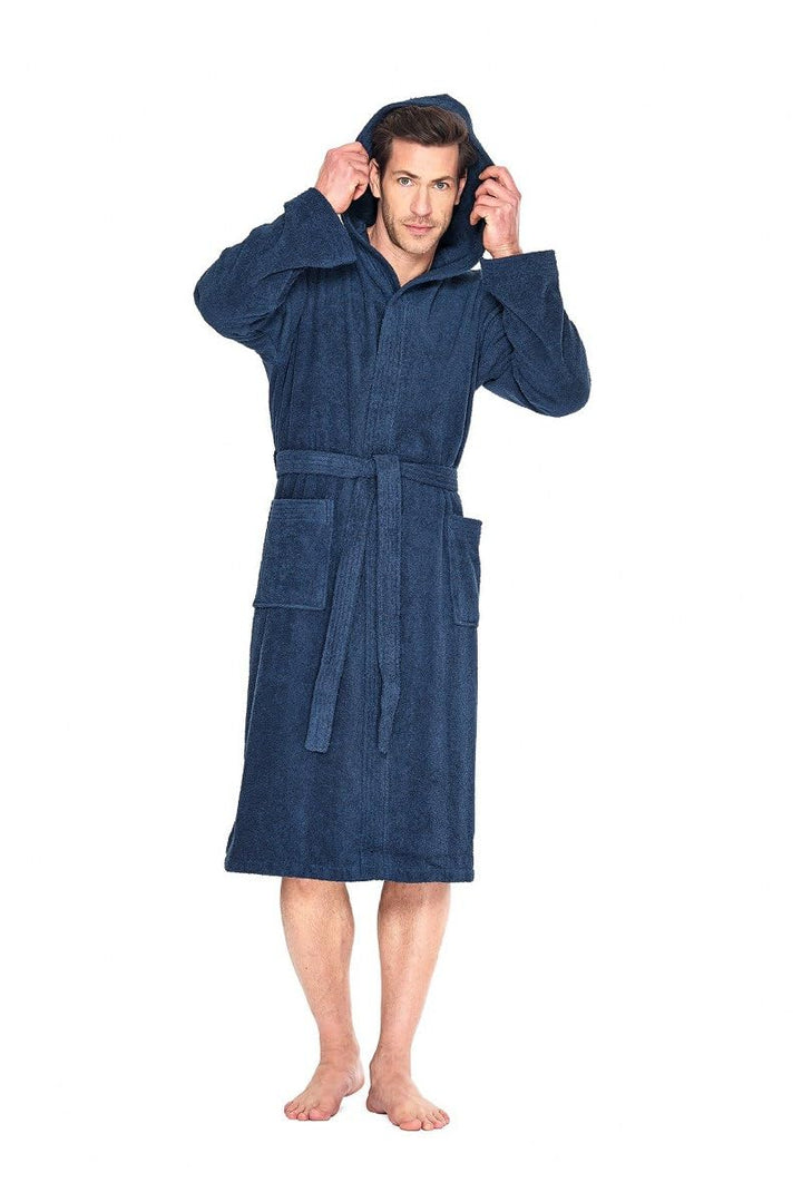 Bademantel Damen/Herren marine XL