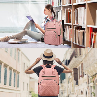 YAMTION Laptop Rucksack Damen,17.3 Zoll Schulrucksack Frauen Schultasche Mädchen Teenager Tagesrucks