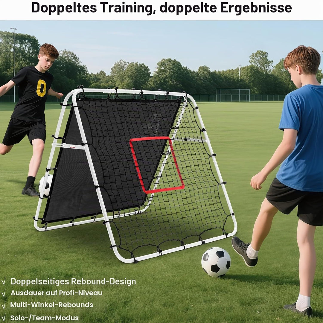 Doppelseitige Rebounder Net Fussball Training Ausrüstung, 100/120/180cm, Fussball Tor Kickback Ziel