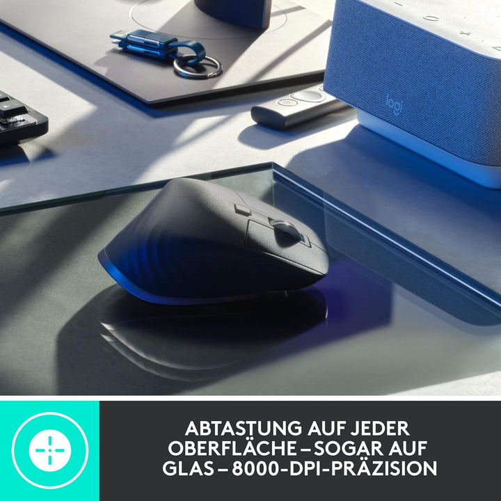 Logitech MX Mechanical kabellose beleuchtete Tastatur Standardgrösse Tactile Quiet, MX Master 3S kab