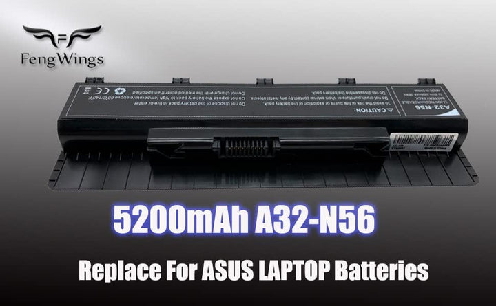 FengWings® A32-N56 10.8V 5200mAh Laptop Akku, Ersetzen für ASUS N46 N56 N76 R401B R501VB R701VB G56J
