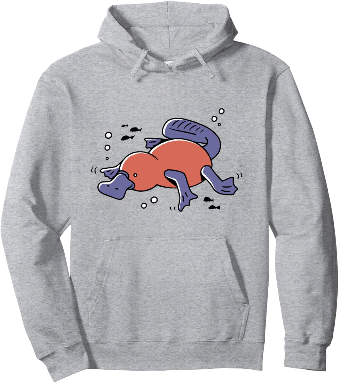 Süsser Schnabeltier Schwimmen Pullover Hoodie