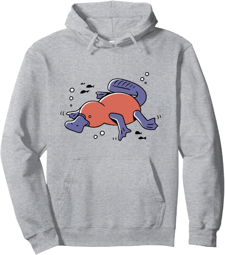 Süsser Schnabeltier Schwimmen Pullover Hoodie