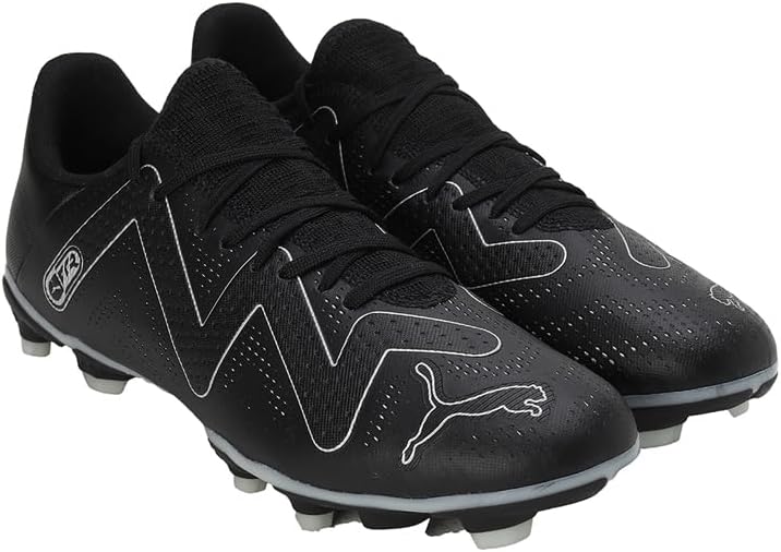 PUMA Herren Future Play Fg/Ag Fussballschuh 42.5 EU Puma Black Puma Silver, 42.5 EU Puma Black Puma