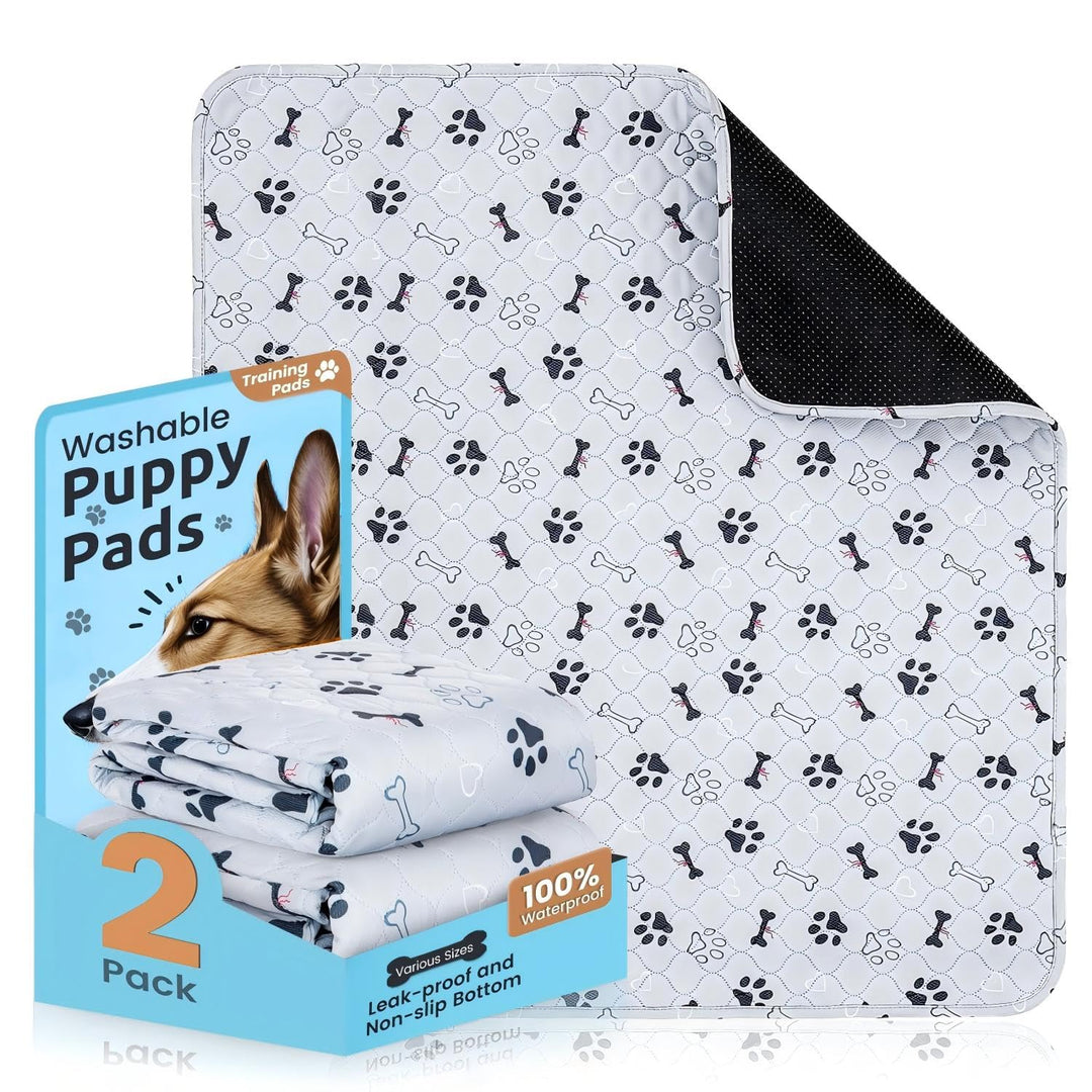 Welpenunterlagen Waschbar, 2er Set Trainingspads für Hunde, 90 x 60 cm PIPI Matten für Hunde Puppy P