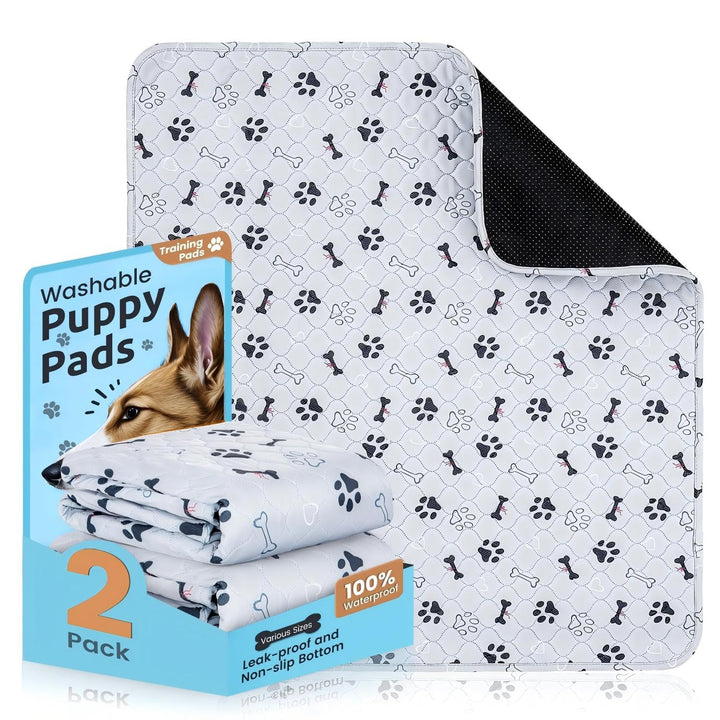 Welpenunterlagen Waschbar, 2er Set Trainingspads für Hunde, 90 x 60 cm PIPI Matten für Hunde Puppy P