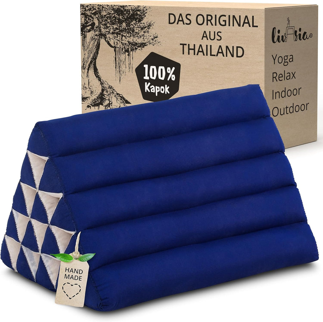 livasia Rückenstützkissen modern einfarbig extrahoch, Dreieckskissen für Garten/Balkon, Keilkissen K