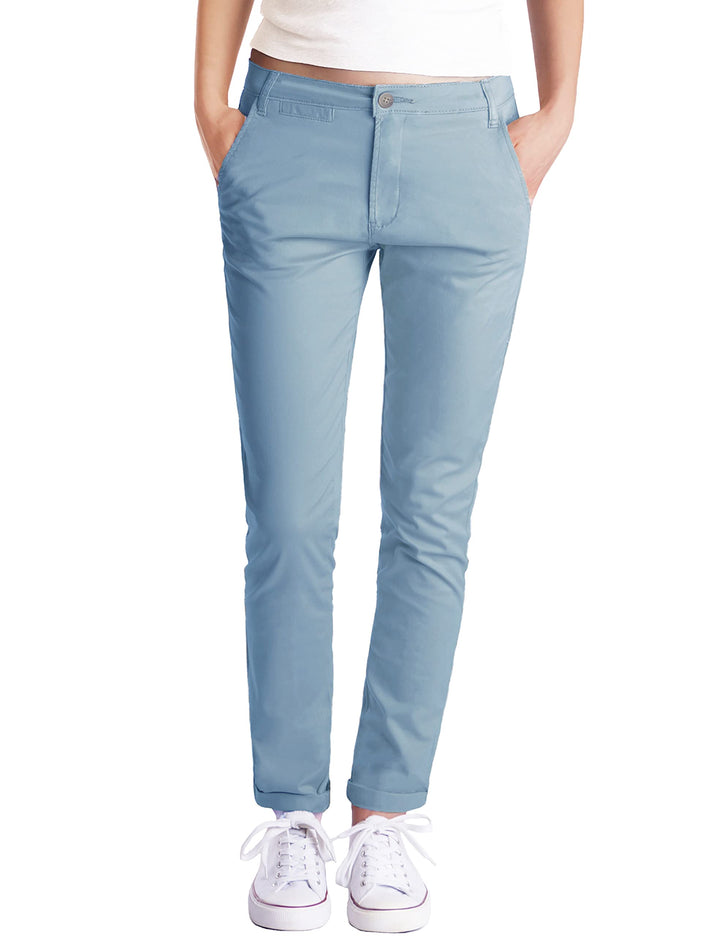 Fraternel Chino Damenhose Stoffhose normal Waist M Hellblau, M Hellblau
