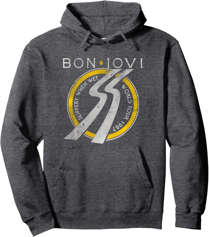 Bon Jovi Slippery When Wet World Tour Pullover Hoodie