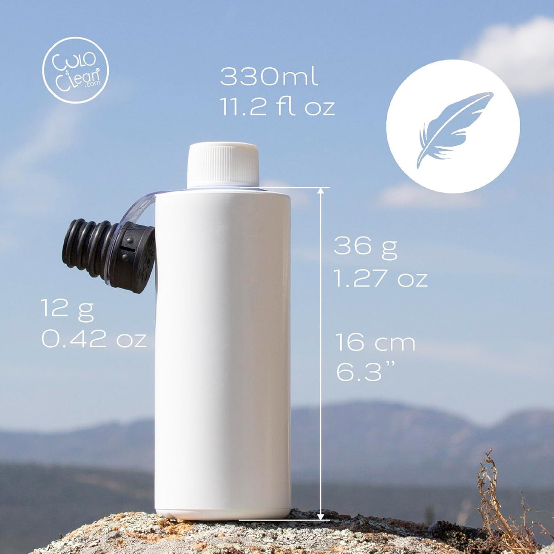 CuloClean Tragbares Bidet mit leiser Flasche (330 ml), ideal für Toilette, Reisen, Wandern oder Camp