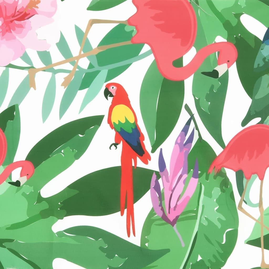 vidaXL Gartenbank-Auflagen 2 STK. Mehrfarbig 200x50x7 cm Stoff 200 cm Grün und Rosa, 200 cm Grün und