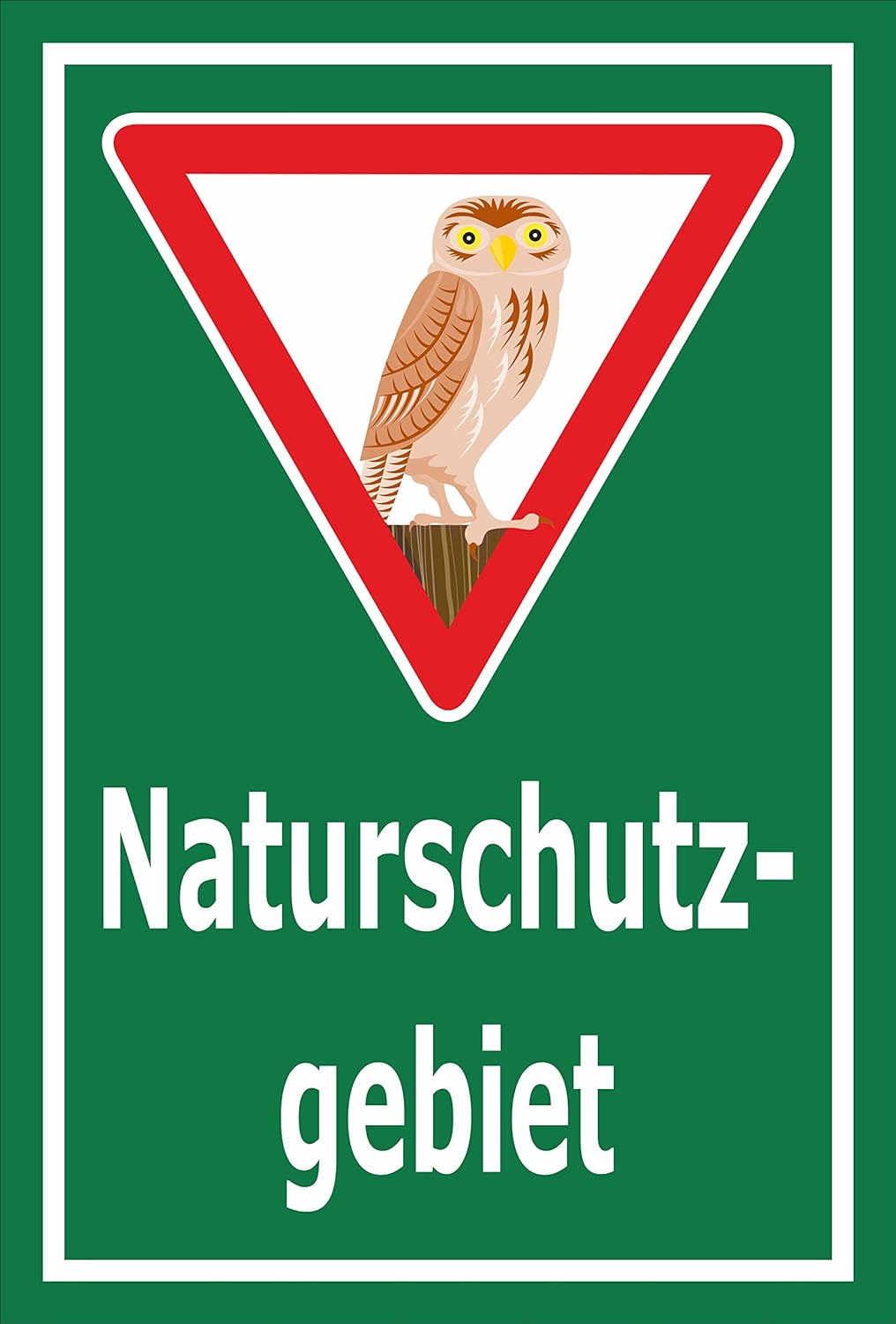 Melis Folienwerkstatt Schild Naturschutz-Gebiet - 60x40cm - Bohrlöcher - 3mm Aluverbund – 20 VAR S00