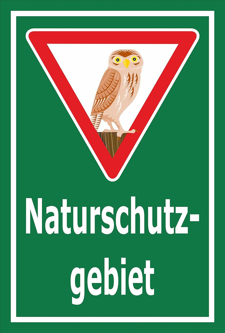 Melis Folienwerkstatt Schild Naturschutz-Gebiet - 60x40cm - Bohrlöcher - 3mm Aluverbund – 20 VAR S00