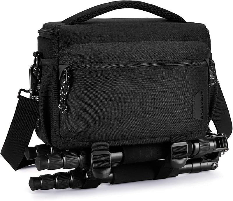 bagsmart SLR DSLR Kameratasche Wasserdicht Fototasche für Spiegelreflexkamera mit Regenhülle, Kleine