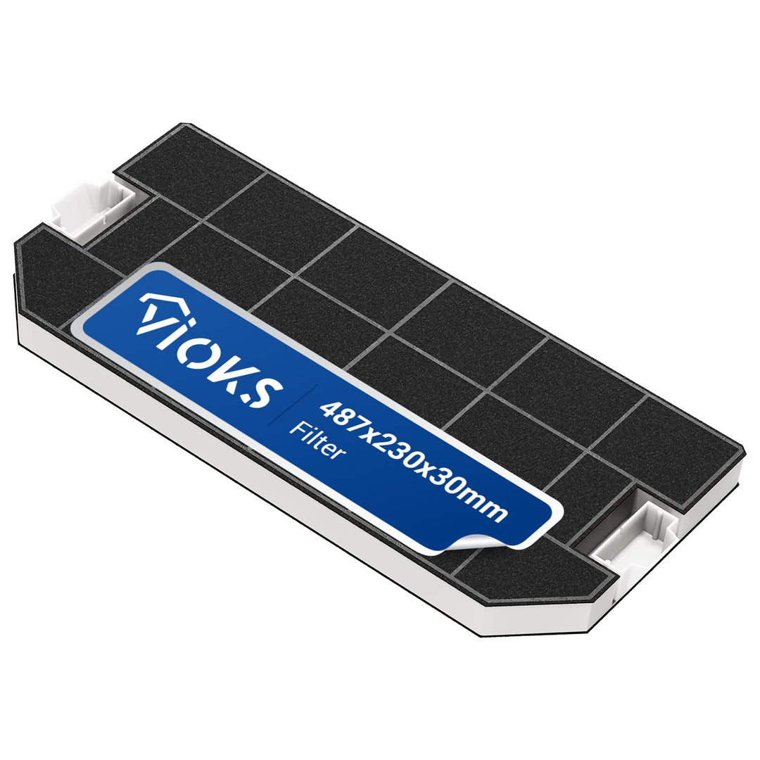 VIOKS Dunstabzug Filter Dunstabzugshaube Aktivkohle 487x230mm Ersatz für Siemens Dunstabzugshaube Bo