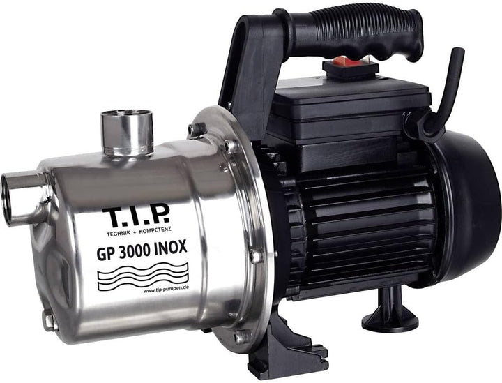 T.I.P. Gartenpumpe Edelstahl (2.950 l/h Fördermenge, 42 m Förderhöhe, 4,2bar Druck, 550W, selbstansa