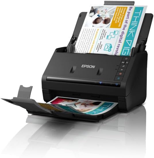 Epson WorkForce ES-500WII Scanner, Dokumentenscanner (scannt ohne PC, bis DIN A4, beidseitiger Scan