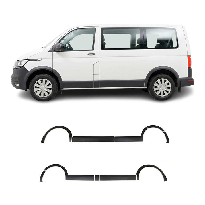OMAC Radlaufschutz Kotflügel kompatibel mit VW T6 Transporter 2015-2019 Langer ABS Schwarz 11tlg, Tr