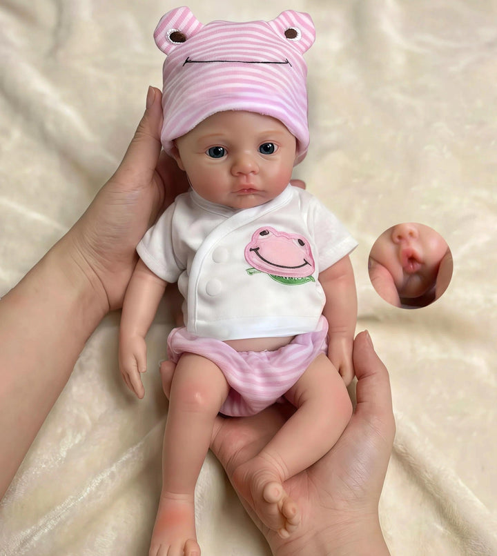 Zero pam Reborn Baby Vollsilikon Lebensecht 30CM Weiche Silikon Baby Mädchen, Babypuppen Wie Echt, R
