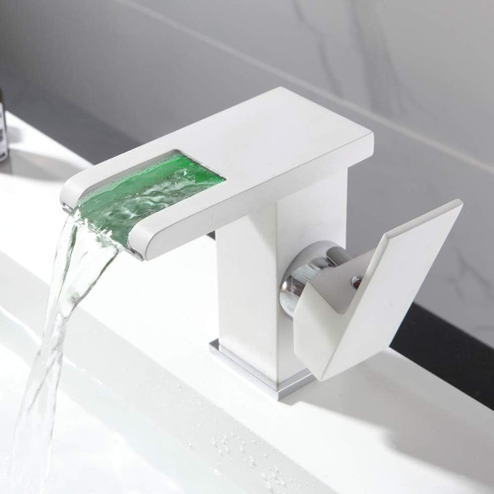 Wasserhahn Bad Waschbecken, Armatur Wasserfall, Kalte Und Heisse Armaturen, Badarmatur Mit 3/8" Heis