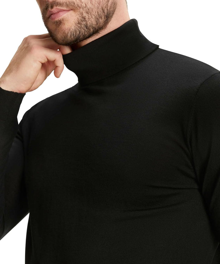 FALKE Herren Basic Roll Neck Pullover atmungsaktive klimaregulierende geruchshemmende Wolle weich ha