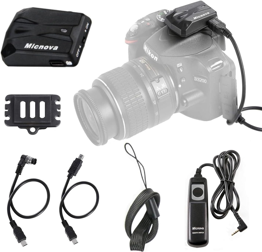 Micnova GPS Receiver Geotagger mit Fernauslöser für Nikon DSLR-Kameras