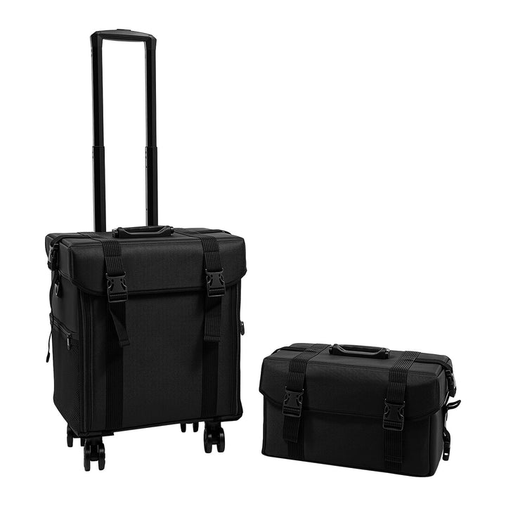 Kosmetikkoffer Trolley, 2 in 1 Gross Make Up Koffer Kosmetik Trolley Friseurkoffer Schminkkoffer mit