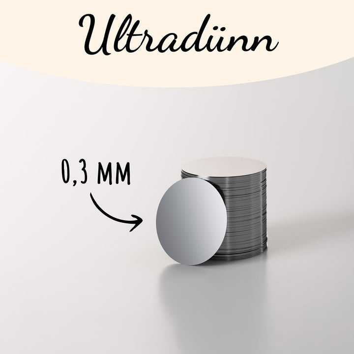 Metallplättchen für Toniefiguren, Haftgrund für Magnete, Metallscheiben aus magnethaftendem Edelstah