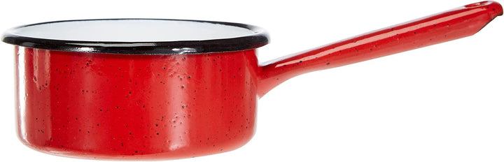 IBILI Stielkasserolle Promo 12 cm aus emailliertem Stahl in rot/weiss 12 cms, 12 cms