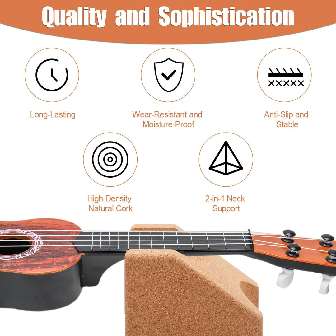 Gitarrenhals Stütze, Zwei Höhen Korkholz Gitarrenhals Halter, Gitarren Zubehör für Saiteninstrument,