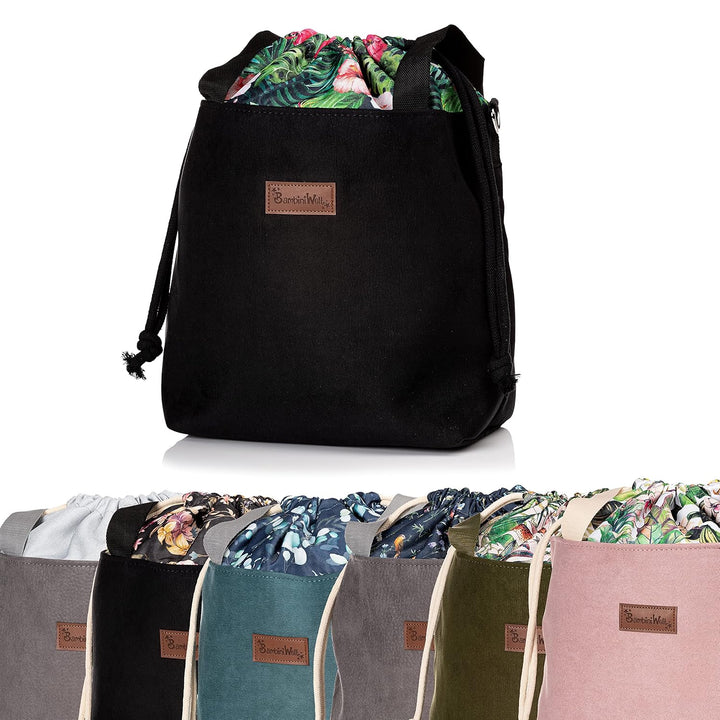 BAMBINIWELT Wickeltasche Schultertasche Shopper Babytasche Windeltasche aus LEDER für Kinderwagen Bu
