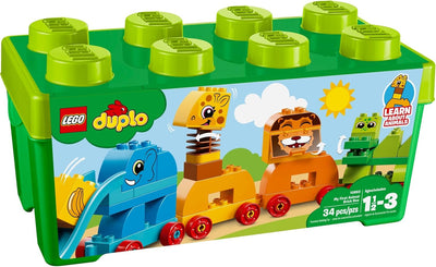 LEGO 10863 DUPLO Meine erste Steinebox mit Ziehtieren, Spielzeuge für Vorschulkinder im Alter von 1,