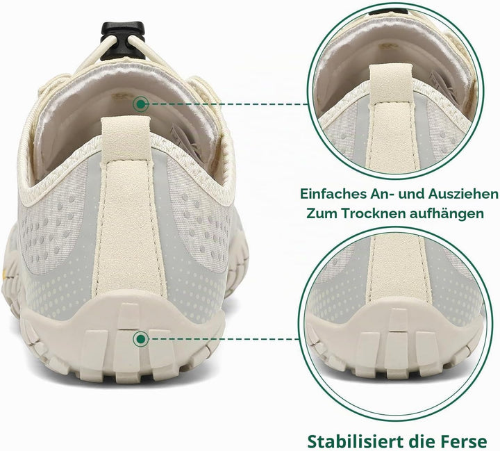 SAGUARO Herren Damen Barfussschuhe - Atmungsaktiv rutschfest Barfussschuhe - mit Breite Zehenbox und