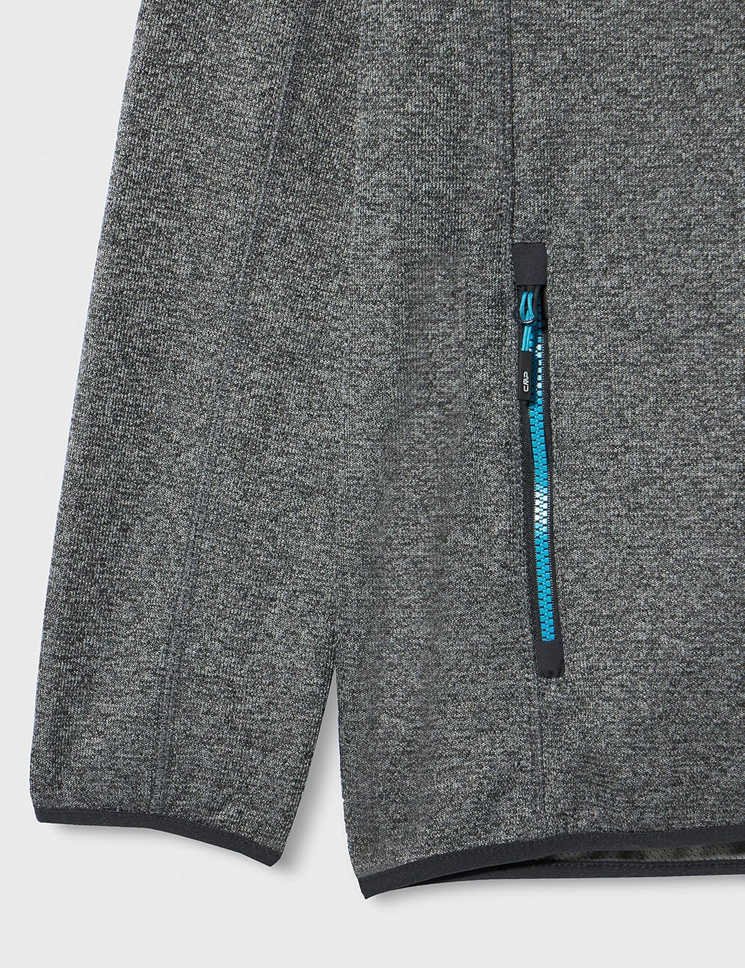 CMP Leichte Fleece-Strickjacke mit Netz, ANTRACITE-CEMENTO