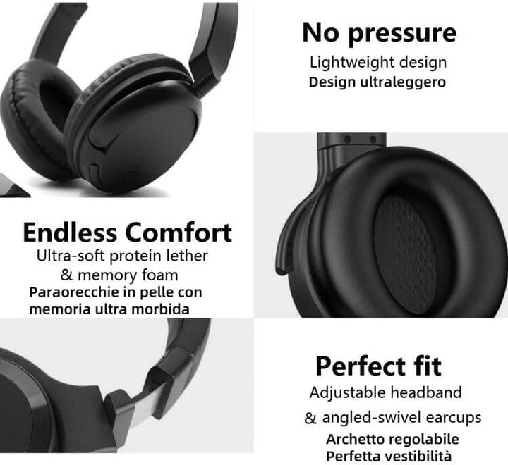 Bluetooth Funkkopfhörer mit USB Sender, Bluetooth5.3 Kopfhörer Kabellos TV Headset, Einziehbarer Kop